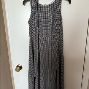 ELLE Black and White Checkered Dress